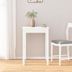 vidaXL Eettafel 55x55x75 cm massief grenenhout wit, Verzenden, Nieuw
