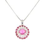 Zonder Minimumprijs - Halsketting - 18 karaat Witgoud Robijn, Sieraden, Tassen en Uiterlijk, Kettingen, Nieuw