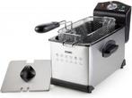DOMO DO514FR Friteuse – Frituurpan - 3L – 2000W – RVS/Zwart, Verzenden, Zo goed als nieuw