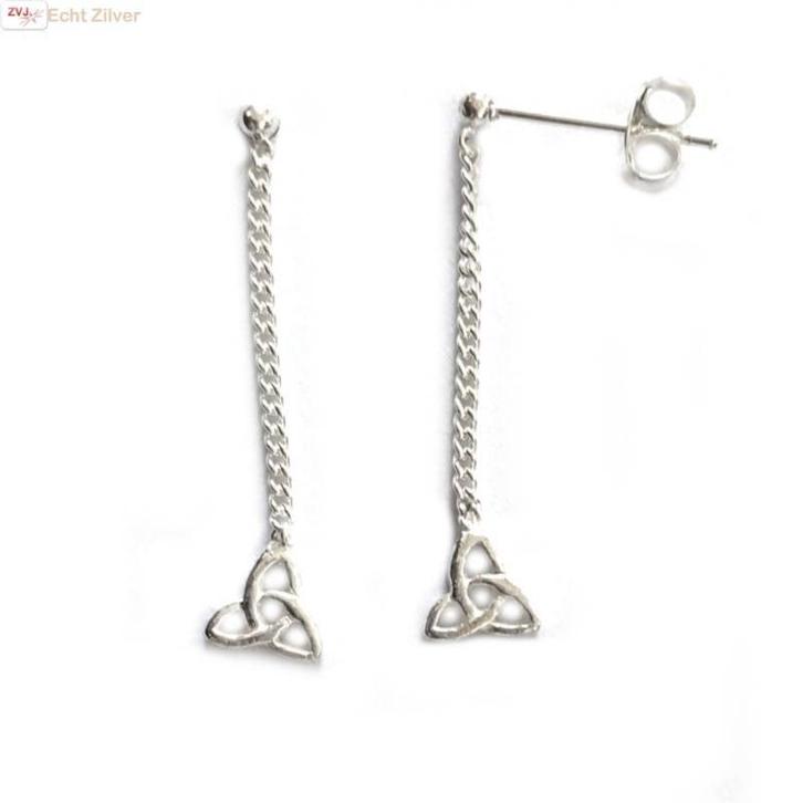 Zilveren keltische knoop oorstekers, hangers, Sieraden, Tassen en Uiterlijk, Oorbellen, Nieuw, Verzenden