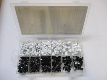 Veiling - Assortiment Kabelklemmen Zwart en Wit 390-delig beschikbaar voor biedingen