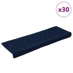 vidaXL Trapmatten zelfklevend 30 st 65x21x4 cm marineblauw, Doe-het-zelf en Verbouw, Ladders en Trappen, Verzenden, Nieuw