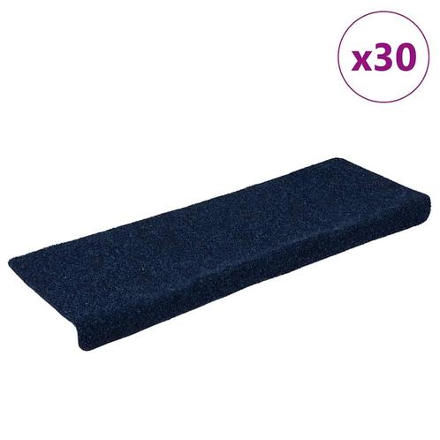 vidaXL Trapmatten zelfklevend 30 st 65x21x4 cm marineblauw, Doe-het-zelf en Verbouw, Ladders en Trappen, Nieuw, Verzenden