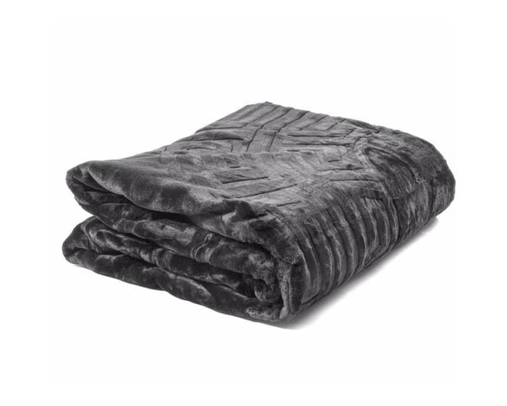 Sleeptime Embossed Zeta Deken Antraciet, Huis en Inrichting, Slaapkamer | Beddengoed