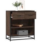 vidaXL Dressoir 68x35x76 cm bewerkt hout bruin eikenkleur, Verzenden, Nieuw, Overige houtsoorten