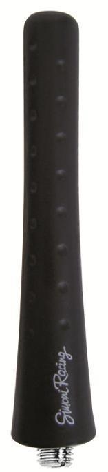 Simoni Racing Aluminium Antenne Rubber - Zwart - Lengte 8cm, Auto diversen, Overige Auto diversen, Verzenden