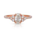 Ring - 18 karaat Roségoud - 1.08ct. tw. Diamant (Natuurlijk), Nieuw