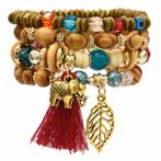 Fako Bijoux - Armband Set - Boho - Bohemian - Olifant - Rood, Sieraden, Tassen en Uiterlijk, Armbanden, Verzenden, Nieuw