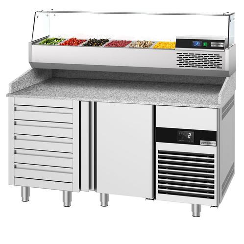 GGM Gastro | Pizza koelwerkbank PREMIUM - 1550x800mm - met 1, Zakelijke goederen, Horeca | Meubilair en Inrichting, Verzenden