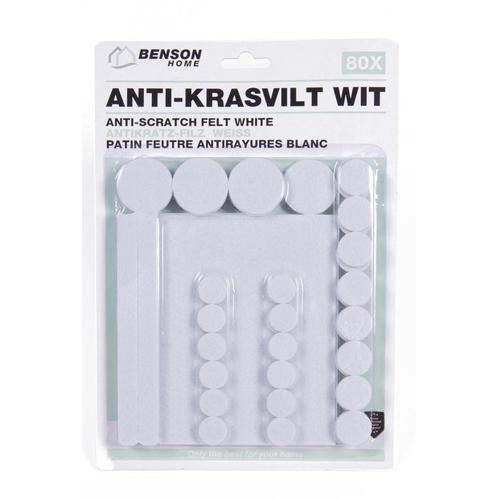 Benson Antikrasvilt - Wit - Diverse maten - 80 stuks - St..., Doe-het-zelf en Verbouw, Hout en Planken, Nieuw, Ophalen of Verzenden