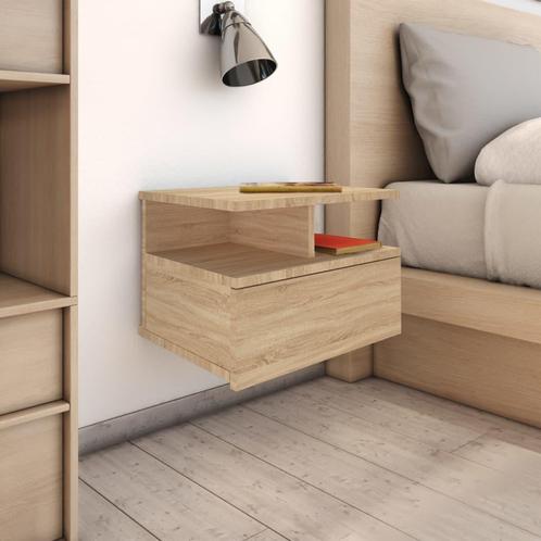 vidaXL Nachtkastjes 2 st 40x31x27 cm bewerkt hout sonoma, Huis en Inrichting, Slaapkamer | Nachtkastjes, Nieuw, Minder dan 45 cm
