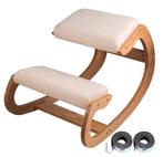 Ergonomische houten knielstoel schommelend met dikke kussens, Verzenden, Ergonomisch, Nieuw, Bureaustoel