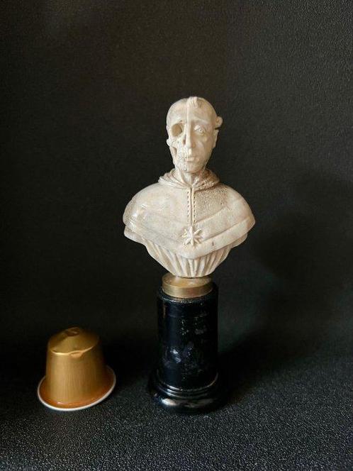 sculptuur, Mémento Mori - Buste d’un ecclésiastique - 13 cm, Antiek en Kunst, Kunst | Niet-Westerse kunst