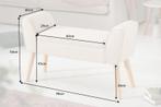 Elegante bank SCARLETT 90cm beige met armleuningen - 40407, Ophalen of Verzenden, Nieuw