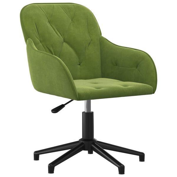 Comfortabele Fluweel Stoel Lichtgroen | Retourdeal, Huis en Inrichting, Bureaustoelen, Groen, Nieuw, Bureaustoel, Ophalen of Verzenden