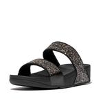 -0% FitFlop  FitFlop Lulu multi-tonal glitter slides  maat 4, Slippers, Verzenden, Zwart, Nieuw