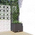 vidaXL Plantenbak met latwerk 40x40x136 cm polypropeen zwart, Kunststof, Verzenden, Minder dan 60 cm, Nieuw