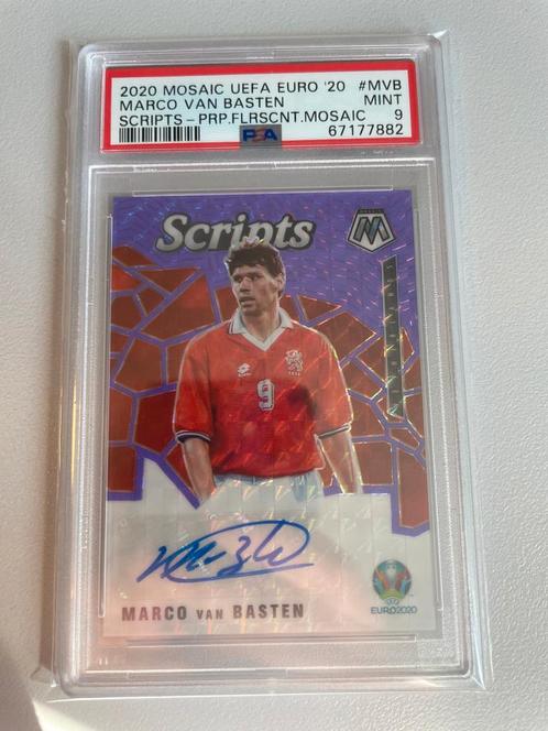 Marco van Basten - Mosaic Euro 2020 Purple PSA 9 2/10, Hobby en Vrije tijd, Stickers en Plaatjes, Zo goed als nieuw, Verzenden