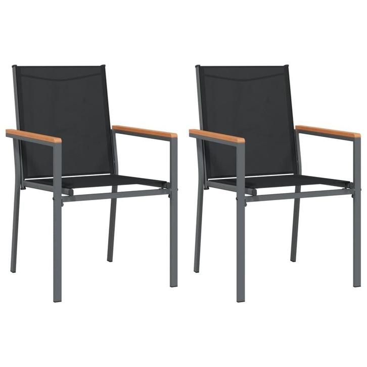 2x Tuinstoel Staal | Tweedekansje, Tuin en Terras, Tuinstoelen, Nieuw, Textileen, Ophalen of Verzenden