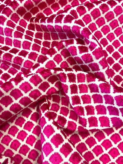 Fluwelen jacquard met een klein, regelmatig geometrisch, Antiek en Kunst, Antiek | Kleden en Textiel