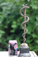 Beeld, De esculaap - 38 cm - bronze marble, Antiek en Kunst