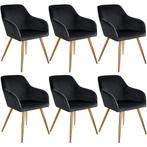 Eetkamerstoel Marilyn fluweellook, gouden poten - zwart/goud, Huis en Inrichting, Stoelen, Verzenden, Nieuw