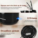 Waterkoker - Retro - Elektrisch - 1.7L - 2200W - Zwart, Witgoed en Apparatuur, Waterkokers, Verzenden, Zo goed als nieuw