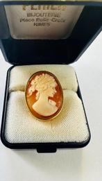 Zonder Minimumprijs - Broche - 9 kt. Geel goud Carneool, Sieraden, Tassen en Uiterlijk, Antieke sieraden