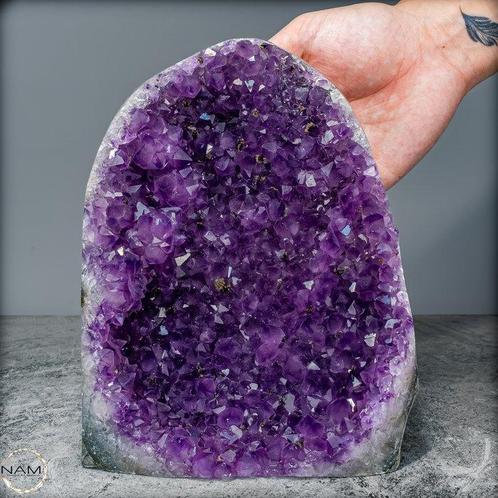 Kristalheldere magie – Natuurlijke Amethist-Cluster uit, Verzamelen, Mineralen en Fossielen