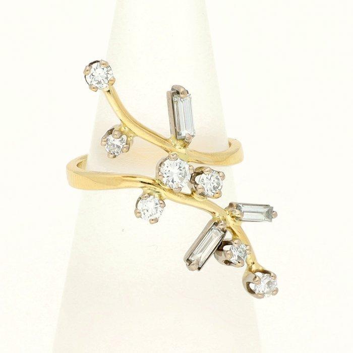 Ring - 18 karaat Geel goud Diamant (Natuurlijk), Sieraden, Tassen en Uiterlijk, Ringen