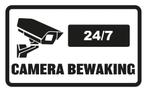 10 x 6 cm| 5x Camera Bewaking stickers zwarte opdruk, Verzenden, Nieuw