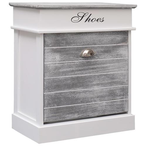 vidaXL Schoenenkast 50x28x58 cm paulowniahout grijs, Huis en Inrichting, Kasten | Schoenenrekken, Nieuw, Verzenden