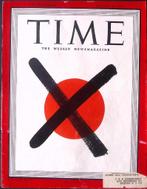 Cover Time Magazine1945 - Japanse vlag met kruis, Verzamelen, Militaria | Tweede Wereldoorlog, Verzenden, Foto of Poster