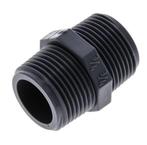 Dubbele Nippel G3/4 Polypropyleen (PP) 10bar FDA 30mm Hex, Verzenden, Nieuw