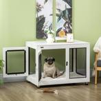 Hondenkennel - LuxePups - Tafelblad - Kussen - Wit/Zwart, Ophalen of Verzenden, Nieuw