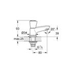 Costa S Toiletkraan Laag Chroom, Ophalen of Verzenden, Nieuw