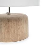 De Teak Wood Tafellamp - Naturel Wit, Nieuw, Verzenden