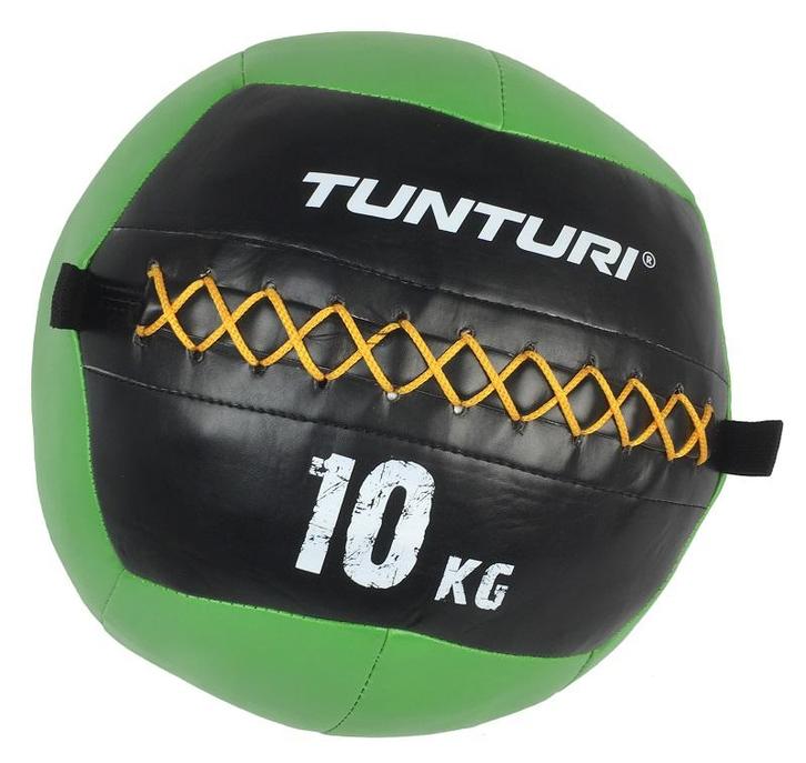 Tunturi Wall Ball 10kg Green, Sport en Fitness, Fitnessmaterialen, Medicijnbal, Nieuw, Verzenden