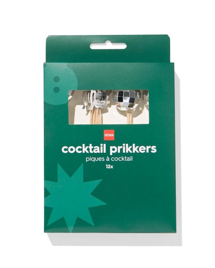 HEMA Cocktailprikkers disco happy new year - 12 stuks, Huis en Inrichting, Keuken | Bestek, Nieuw, Verzenden