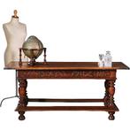 Mooie fijn doorleefde werktafel schrijftafel met twee laden, Antiek en Kunst, Antiek | Meubels | Tafels, Ophalen of Verzenden