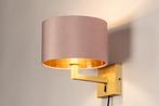Rietveld Wandlampen - Goud, Roze - Stof, Metaal, Huis en Inrichting, Lampen | Wandlampen, Verzenden, Nieuw
