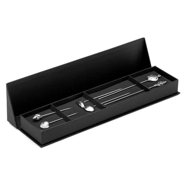 Anovi Zilvertinnen Schaal- en Schelpdierprikkers – Luxe T., Huis en Inrichting, Keuken | Bestek, Nieuw, Ophalen of Verzenden