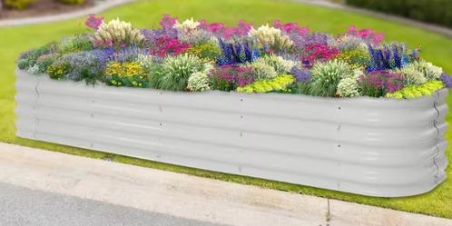 XL Rechthoekige Bloempot Tuin 240x60x43cm Aluminium Staal, Tuin en Terras, Bloembakken en Plantenbakken, Nieuw, Verzenden