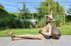 sculptuur, Rustende tuinkabouter - Laaf - 53 cm -
