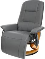 Fauteuil met massage, verwarming en voetensteun - grijs k..., Antiek en Kunst, Ophalen of Verzenden