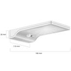Solar wandlamp Slim - Met bewegingsmelder - Zilver, Zonne-energie, Kunststof, Verzenden, Minder dan 50 watt