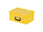 Koffer - 400 x 300 x H 190 mm - geel - stapelbak met deksel, Diversen, Ophalen of Verzenden, Nieuw