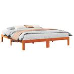 vidaXL Bedframe zonder matras massief grenenhout wasbruin, Huis en Inrichting, Slaapkamer | Bedden, Eenpersoons, Bruin, Verzenden