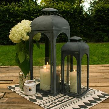 Capri Windlicht Antraciet Medium Decoratie Windlichten beschikbaar voor biedingen