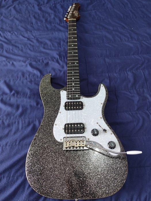 JET - JS-500 Ebony, Black Sparkle - - Elektrische gitaar, Muziek en Instrumenten, Snaarinstrumenten | Gitaren | Akoestisch